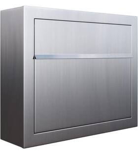 D4-openbox Bravios 648564110775 Elegance- Contemporary Wall-mounted High Stainless Steel Mailbox