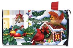 Briarwood . 840011607092 Christmas Cardinals Magnetic Mailbox Wrap Cover Standard Size