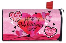 Briarwood 840011651200 Patterned Valentines Hearts Mailbox Cover 6.5 X 19