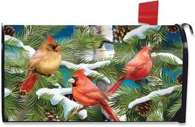 Briarwood Lane 840011627748 Magnetic Mailbox Cover New Snowy Cardinals Usa Seller