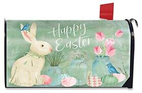 Briarwood Lane Easter Bunny And Tulips Primitive Large Mailbox Cover Floral