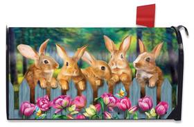 L01214 Briarwood Lane Garden Bunnies Large Mailbox Cover