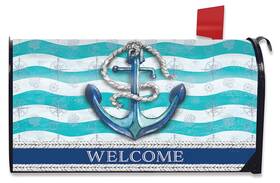 L02256 Briarwood Lane Welcome Anchor Oversized Mailbox Cover