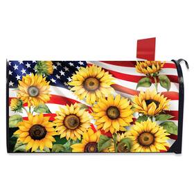 L02499 Briarwood Lane American Sunflowers Oversized Mailbox Cover