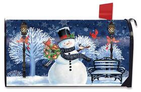 M01654 Briarwood Lane Snowman Holiday Cheer Christmas Mailbox Cover