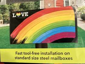 M01832 Briarwood Lane New Magnet Steel Mailbox Cover Rainbow Love Pride By Easy Install
