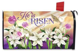 M01945 Briarwood Lane He Is Risen Lilies Easter Mailbox Cover