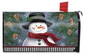 M02115 Briarwood Lane Smiling Snowman Mailbox Cover
