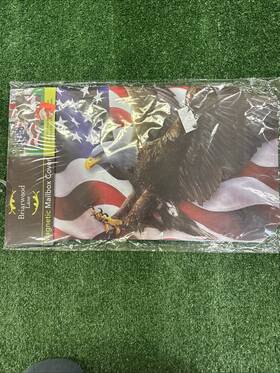 M02265 Briarwood Lane Bald Eagle American Flag Magnetic Mailbox Cover Patriotic New