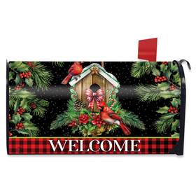M02315 Briarwood Lane Holiday Birdhouse Mailbox Cover