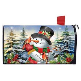 M02328 Briarwood Lane Winter Friends Snowman Mailbox Cover