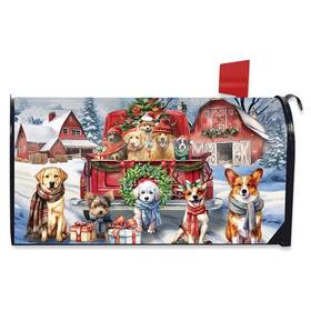 M02336 Briarwood Lane Holiday Cheer Dogs Mailbox Cover