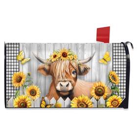 M02625 Briarwood Lane Highland Cow Mailbox Cover
