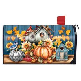 M02645 Briarwood Lane Fall Feathered Friends Mailbox Cover