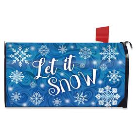 M02664 Briarwood Lane Let It Snow Snowflakes Mailbox Cover