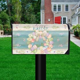M02727 Briarwood Lane Pastel Easter Wreath Mailbox Cover