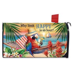 M02738 Briarwood Lane Happy Hour Parrott Mailbox Cover