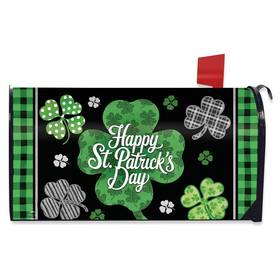 M02744 Briarwood Lane Scattered Shamrocks Mailbox Cover