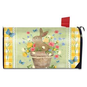 M02781 Briarwood Lane Flowerpot Bunny Mailbox Cover