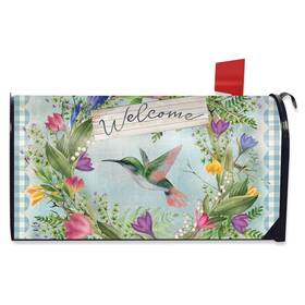 M02782 Briarwood Lane Hummingbird Wreath Mailbox Cover