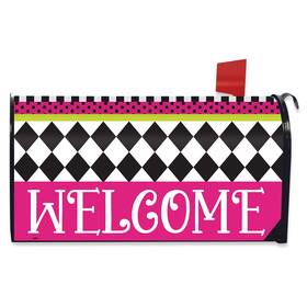 M02806 Briarwood Lane Neon Checkerboard Mailbox Cover
