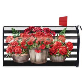 Briarwood Lane Osbl-l02502 Striped Geraniums Oversized Mailbox Cover 20x14.5