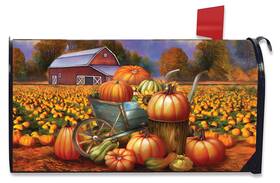 M01337 Briarwood . Pumpkin Patch Magnetic Mailbox Wrap Cover Standard Size