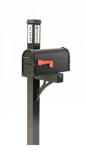 Bright Light Mailbox 857712008004 Premium With Post And Solar Illuminated Custom Number Address Aluminu