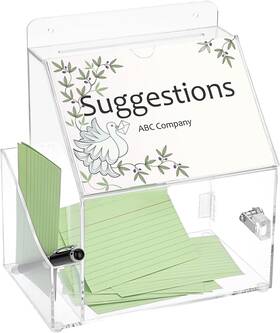 Btskythn01262 Btsky Acrylic Suggestion Box With Lock Wall Mounted Donation 5 Inch