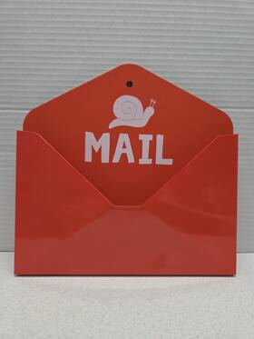 Bullseye 810655170894 Snail Mail Playhouse Mailbox Red Envelope Metal 9 Inch X 10