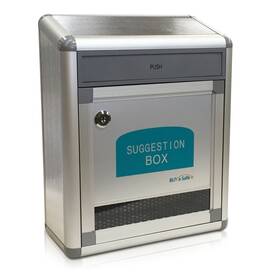 B-036 Buyasafe 526655981386 Aluminum Suggestion Box With Flap Drop Door