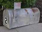 C1950 Rural Metal Superior Galvanized Vintage Box Flag Latch Heavy Mail Country