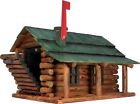 Re054 Cabin Green Lodge Ranch Handcrafted Western Roof Log Decor Mailbox