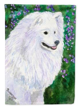 Ss8965gf Carolines Treasures American Eskimo Garden Flag Mailbox Decora
