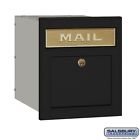 4145p-blk Cast Plain Locking Salsbury Door Column Black-mailbox Aluminum - Mailbox