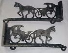 Cast Post 2 House Mailbox Vintage Aluminum Wall Brackets Horse Address
