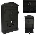 Cdv437746 Matcc Black Mail Box Heavy Duty Letter Mailbox Postal Security