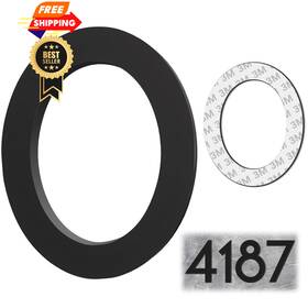 Cecilyarts 797999524067 4 Inch House Numbers Self-adhesive Mailbox Modern Black