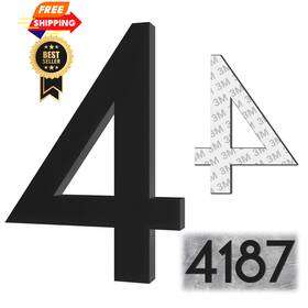 Cecilyarts 797999524104 4 Inch House Numbers Self-adhesive Mailbox Modern Black