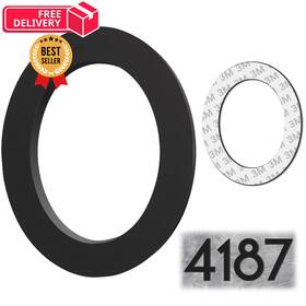 Cecilyarts 797999524265 6 Inch House Numbers Self-adhesive Mailbox Modern Black