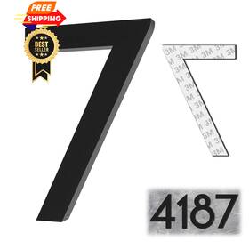 Cecilyarts 797999524333 6 Inch House Numbers Self-adhesive Mailbox Modern 7 Black