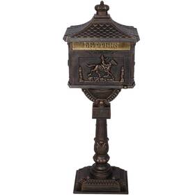 M23od526mc01 Cesicia Decor Postal Mail Box 45.5 Inch Rust-proof Cast Aluminum Outdoor Bronze