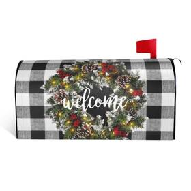 Chayber 100660961008 Christmas Mailbox Covers Magnetic Large Size Winter Welcome Box Wreath Mailbo