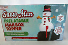 Christmas Winter Snowman Inflatable Mailbox Topper 18inch Tall Weather Proof Pvc
