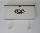 City Large Porch Gold Mailbox 15x8x3 Steel White Holder Magazine