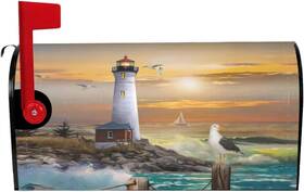 Co.ltd 313047925916 Lighthouse Mailbox Cover Outdoor Magnetic Mail Letter Post Box 25.5x21 I