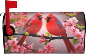 Co.ltd 445019274203 Cardinal Flowers Mailbox Covers Spring Summer Sakura Red Birds 25.5x21 In Magne