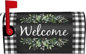 Co.ltd 445055081001 Wreath Buffalo Plaid Mailbox Covers Welcome Magnetic Cover And L