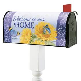 43152 Collections Etc Welcome To Our Home Sunflower Magnetic Mailbox Cover