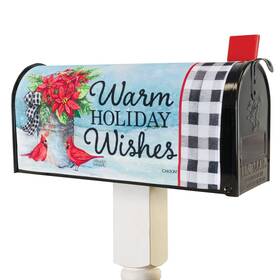 43388 Collections Etc Warm Holiday Wishes Magnetic Mailbox Cover